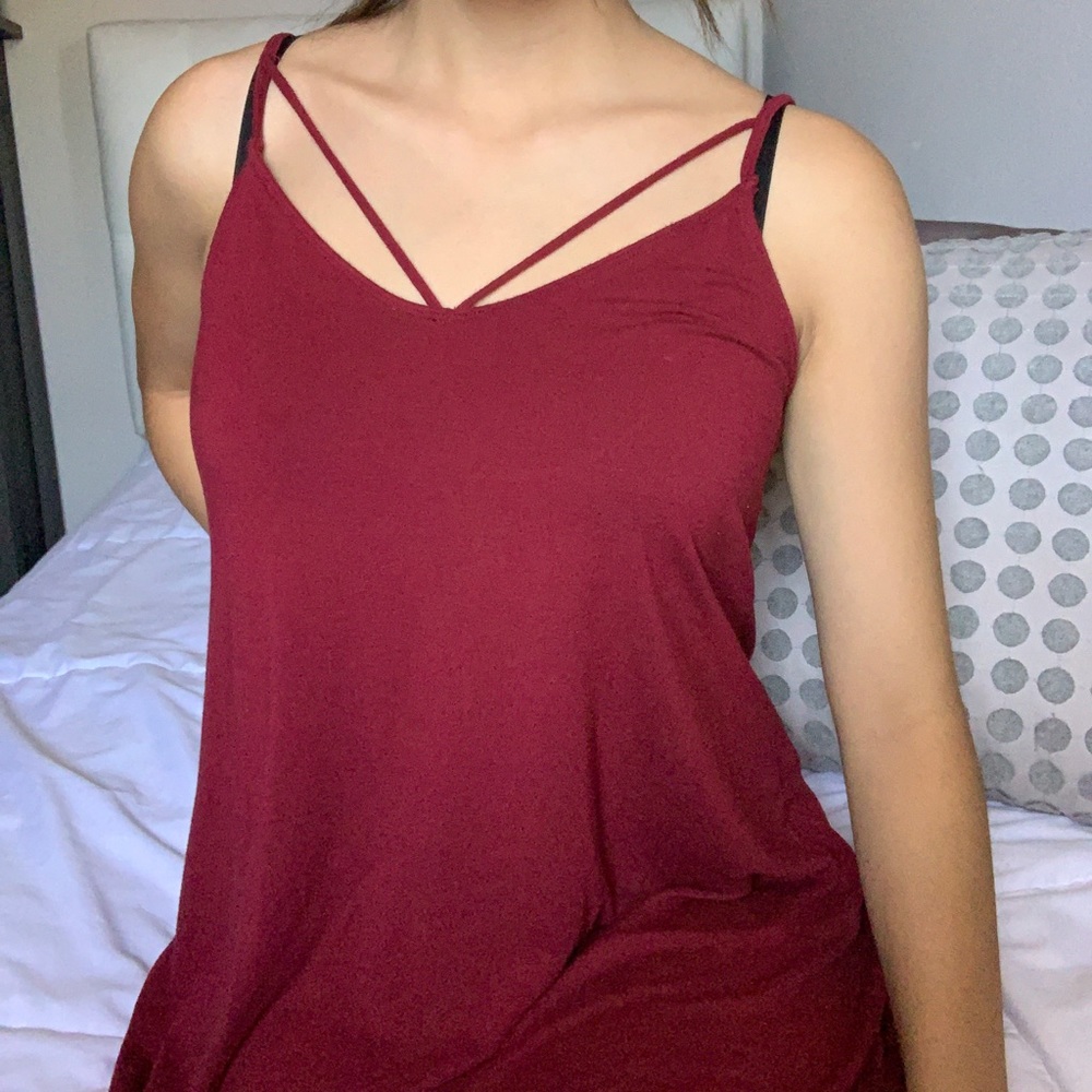 Hollister Maroon Swing Dress